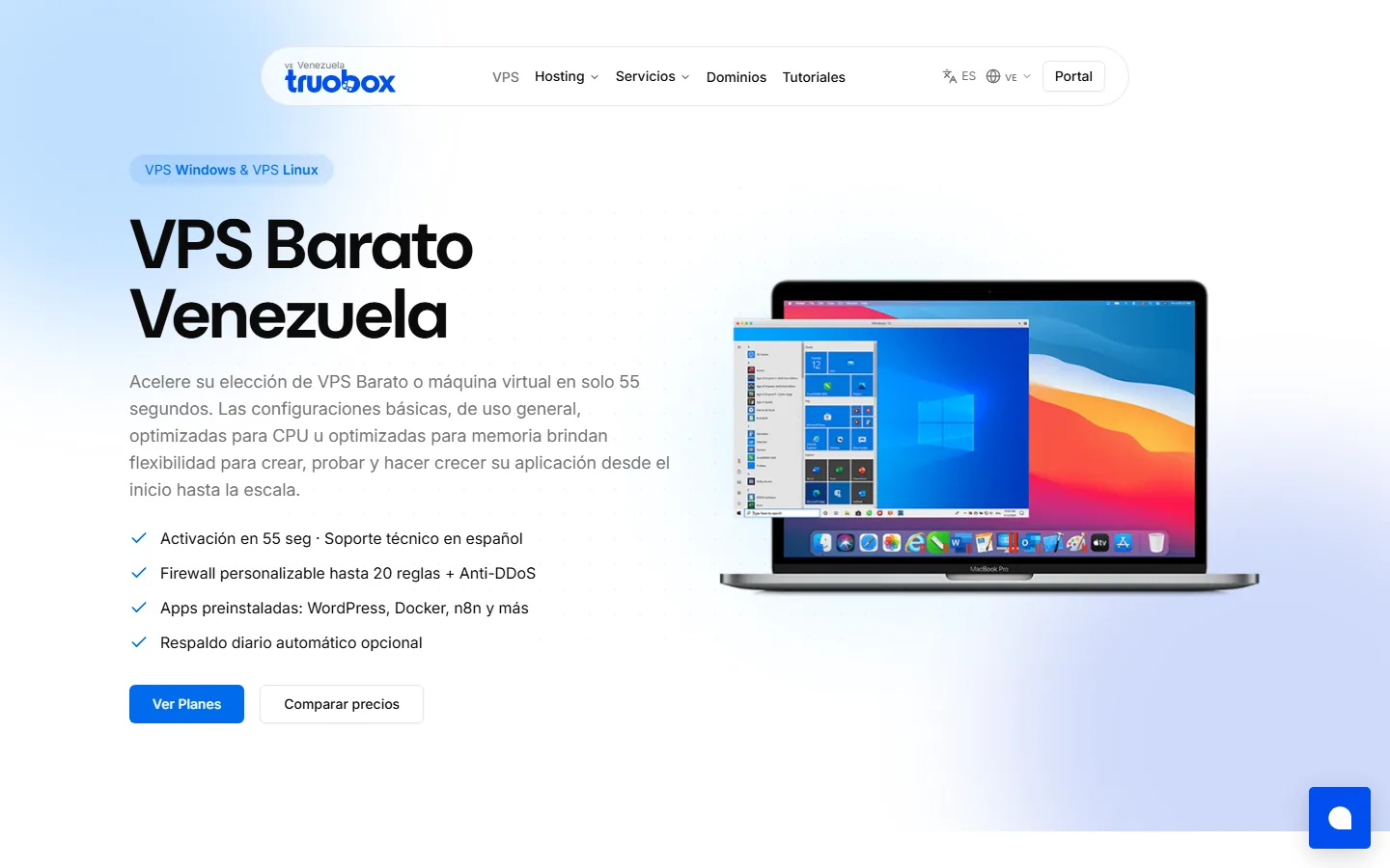 Planes VPS Cloud y VPS Dedicado de Truobox con discos NVMe Gen 4 desde $4.95/mes