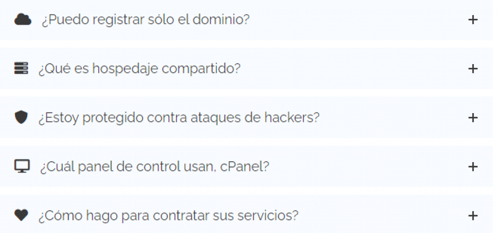 Preguntas para resolver las dudas de los clientes 